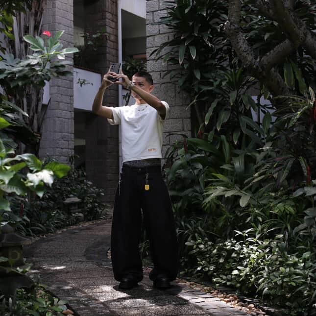 Long Black Denim Raw V2